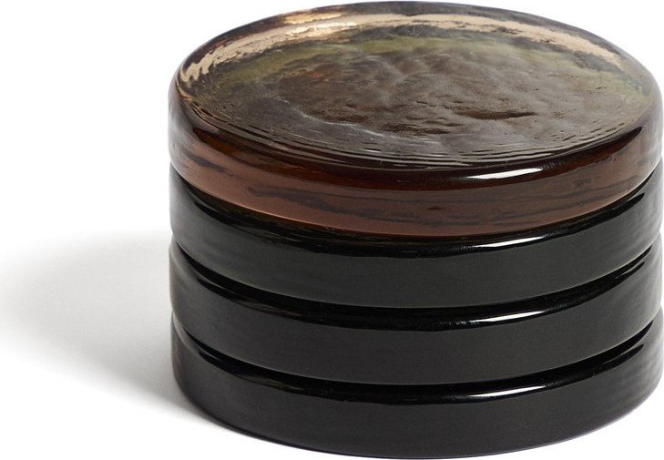 Tmavě hnědý skleněný podtácek Obila – Kave Home Kave Home