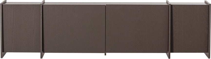 Tmavě hnědý TV stolek v dekoru jasanu 200x53x44 cm Brock – WOOOD WOOOD