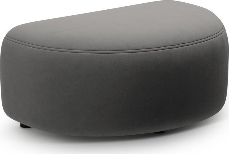 Tmavě šedá sametová podnožka Kate – Micadoni Micadoni