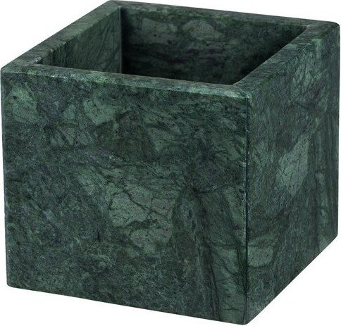 Tmavě zelený mramorový koupelnový organizér na vatové tampony Marble – Mette Ditmer Denmark Mette Ditmer Denmark