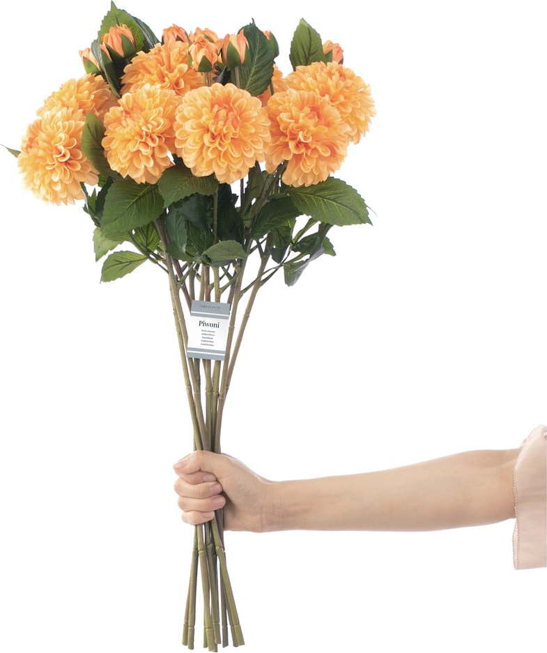 Umělé květiny v sadě 10 ks (výška 62 cm) Dahlia – Restilo Restilo