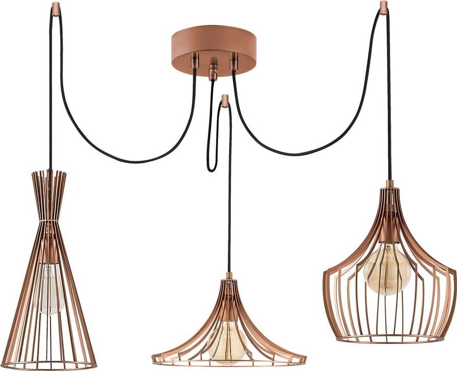 Závěsné svítidlo v měděné barvě s kovovým stínidlem Mezopotamya – Opviq lights Opviq lights