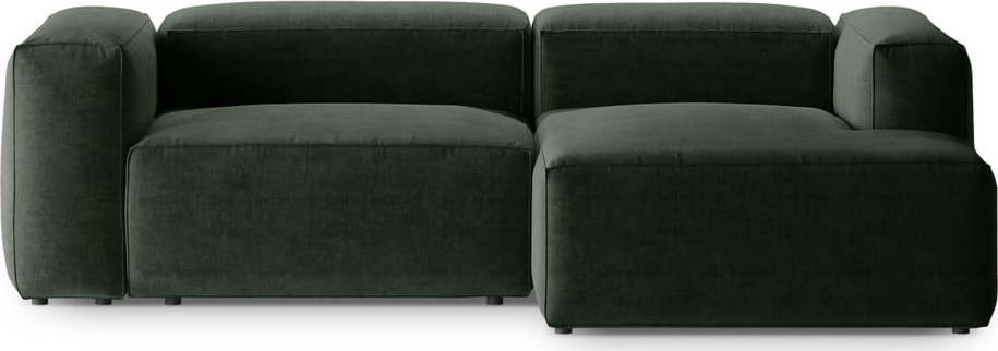 Zelená rohová pohovka (pravý roh/s lenoškou) Bergamo – Cosmopolitan Design Cosmopolitan design