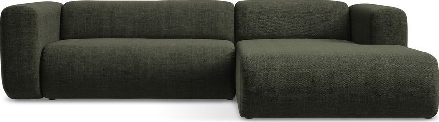 Zelená rohová pohovka (pravý roh/s lenoškou) Ekahi – Makamii Makamii