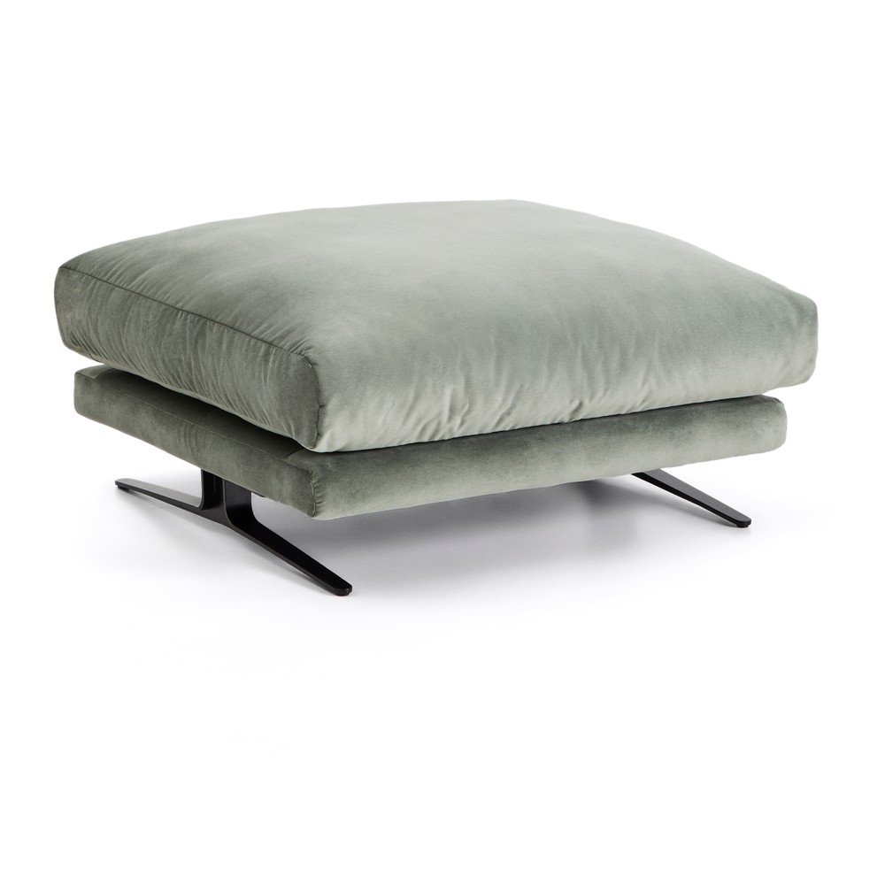 Zelená sametová podnožka Veliro – Kave Home Kave Home