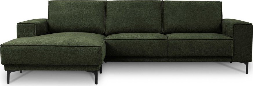 Zelená žinylková rohová pohovka (levý roh/s lenoškou) Copenhagen – Scandic Scandic