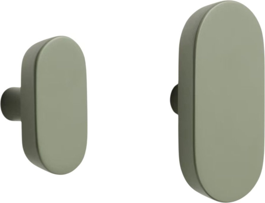 Zelené nástěnné háčky v sadě 2 ks z bukového dřeva Arely – Kave Home Kave Home