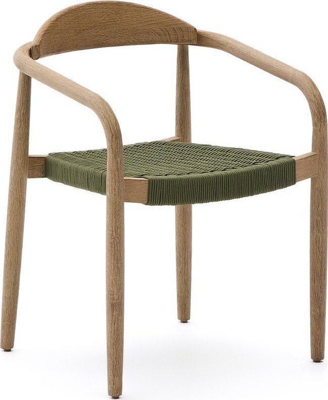 Zelené/v přírodní barvě dřevěné jídelní křeslo Nina – Kave Home Kave Home