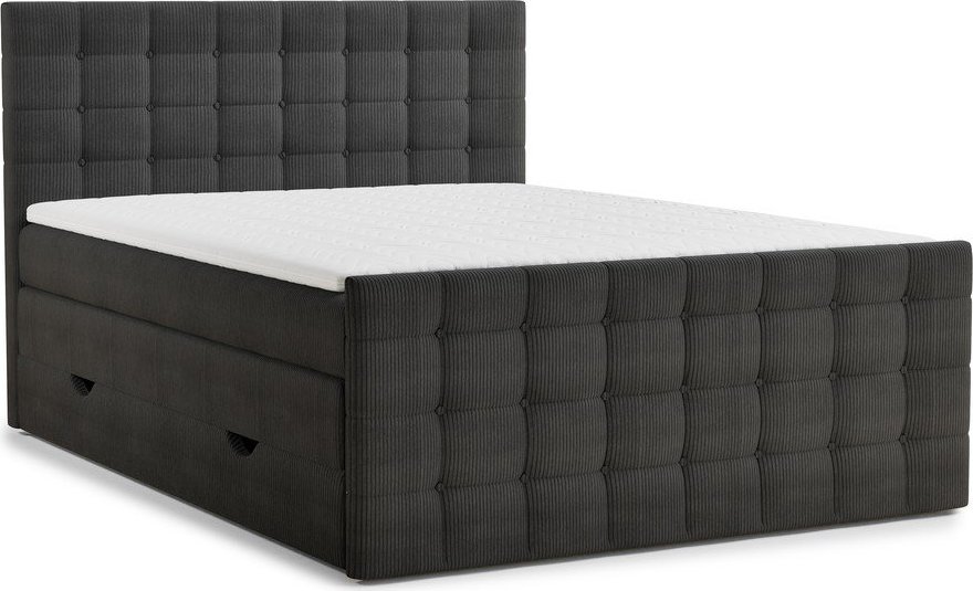 Antracitová boxspring postel s úložným prostorem 180x200 cm Tasca – Maison de Rêve Maison de Reve