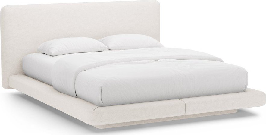 Béžová čalouněná dvoulůžková postel 160x200 cm Linea – Micadoni Micadoni