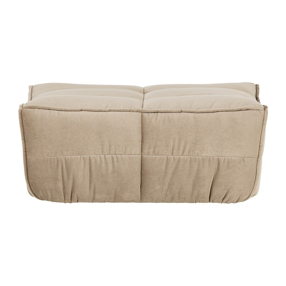 Béžová čalouněná sametová podnožka Cluster – vtwonen vtwonen