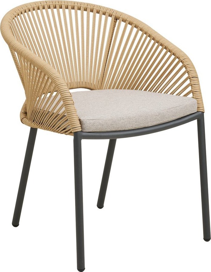 Béžová kovová/polstrovaná zahradní židle Novella – House Nordic House Nordic