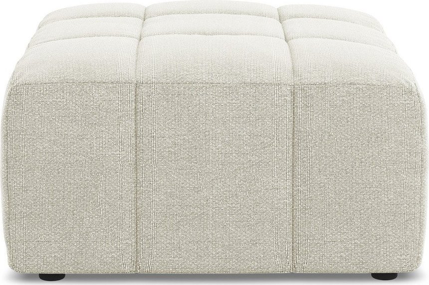 Béžová podnožka z textilie bouclé Aloha – Makamii Makamii