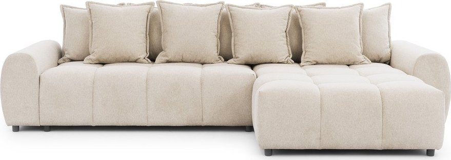 Béžová rohová pohovka (pravý roh/s lenoškou) Albane – Ropez Ropez