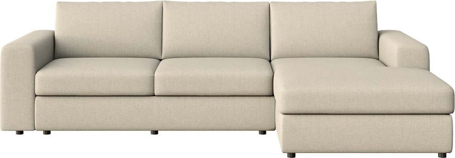 Béžová rohová pohovka (pravý roh/s lenoškou) Baga – Rodier Rodier