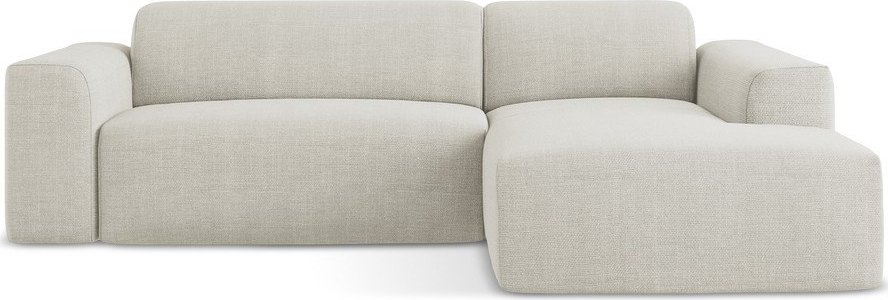 Béžová rohová pohovka (pravý roh/s lenoškou) Keli – Makamii Makamii