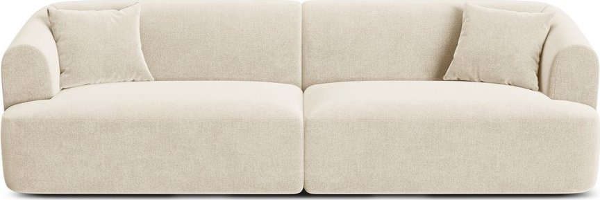 Béžová sametová pohovka 255 cm Campi – Cosmopolitan Design Cosmopolitan design