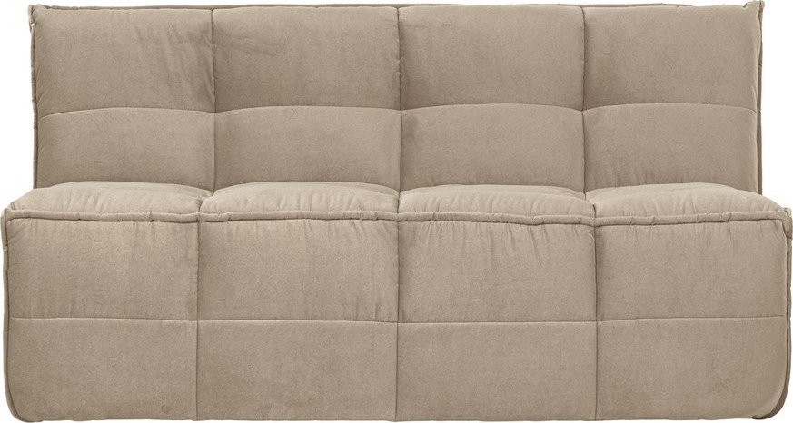 Béžová sametová polstrovaná lavice Cluster – vtwonen vtwonen