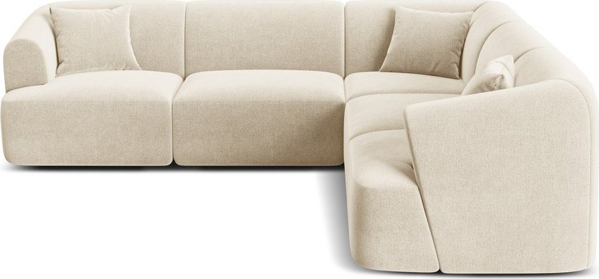 Béžová sametová rohová pohovka Campi – Cosmopolitan Design Cosmopolitan design