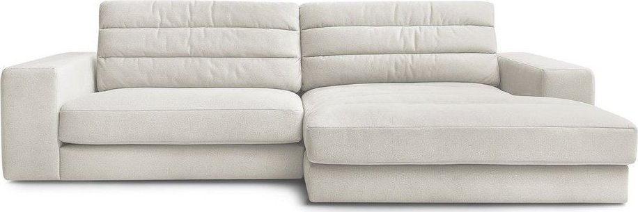 Béžová sametová rohová pohovka (pravý roh/s lenoškou) Sierra – Bobochic Paris Bobochic Paris