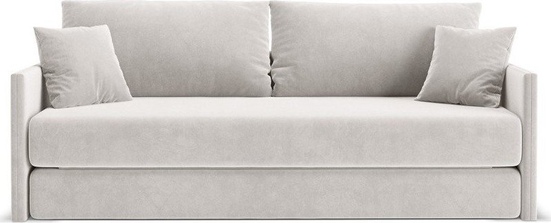 Béžová sametová rozkládací pohovka 209 cm Shannon – Cosmopolitan Design Cosmopolitan design