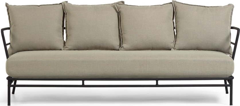 Béžová zahradní pohovka s kovovou konstrukcí Kave Home Mareluz Kave Home