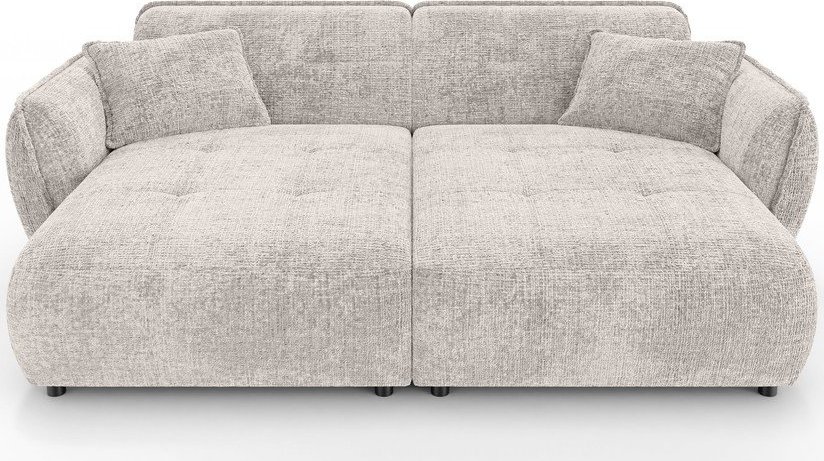 Béžová žinylková pohovka s lenoškou 252 cm Nelia Big – Ropez Ropez