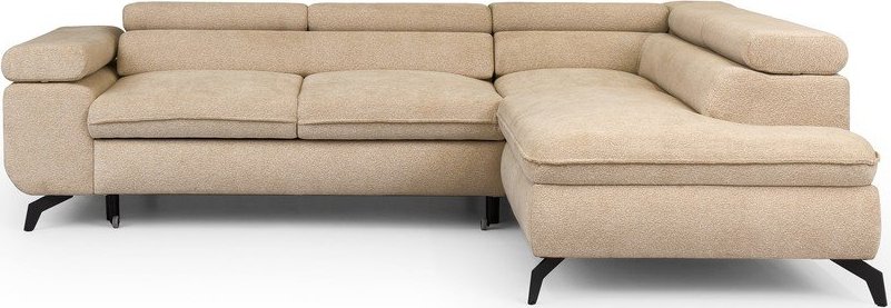 Béžová žinylková rohová pohovka (pravý roh/do L) Marbeya – Ropez Ropez