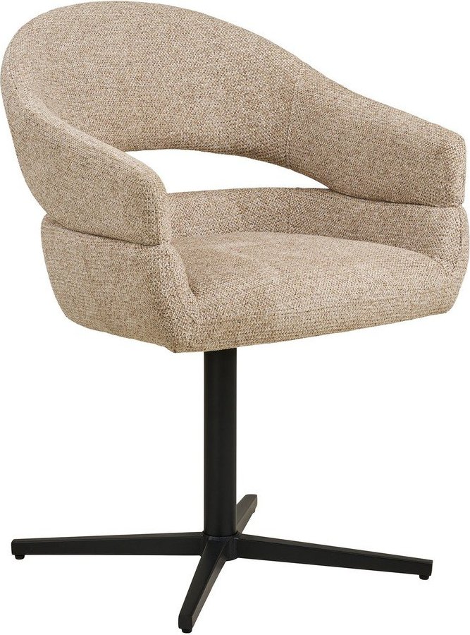 Béžové čalouněné jídelní křeslo s područkami Dover – House Nordic House Nordic