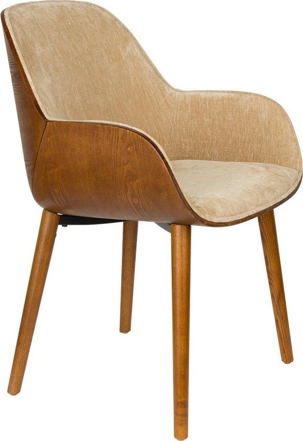 Béžové čalouněné jídelní křeslo s područkami Taylor – Dutchbone Dutchbone