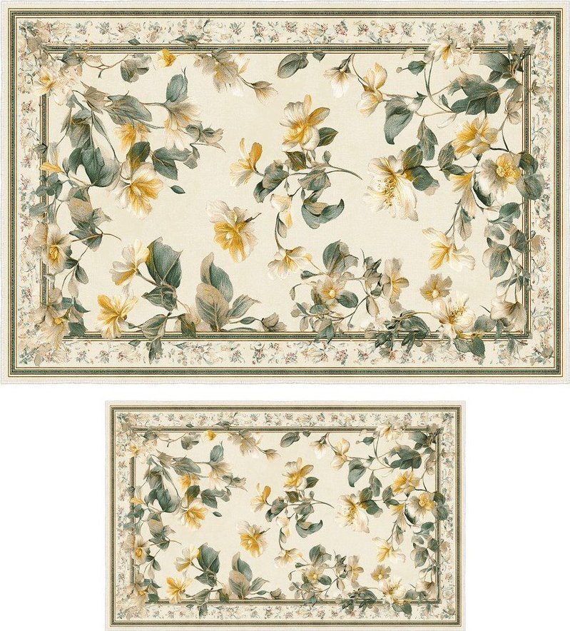 Béžové koupelnové předložky v sadě 2 ks 60x100 cm – Foutastic Foutastic