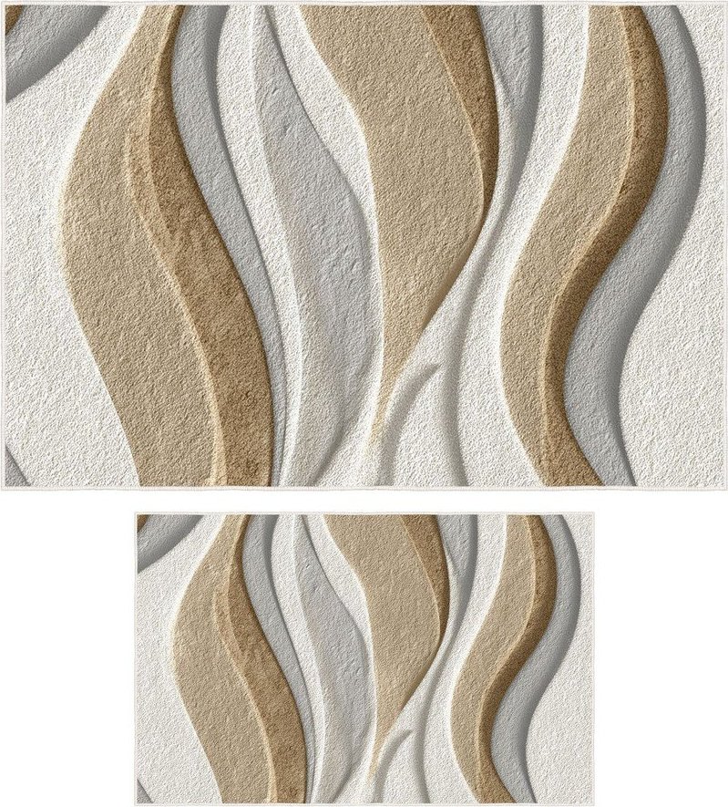 Béžové koupelnové předložky v sadě 2 ks 60x100 cm – Foutastic Foutastic