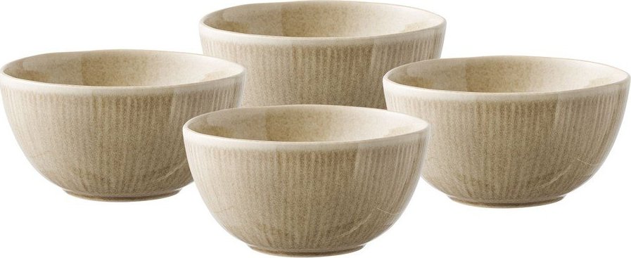 Béžové polévkové misky v sadě 4 ks z kameniny 1 l – House Nordic House Nordic