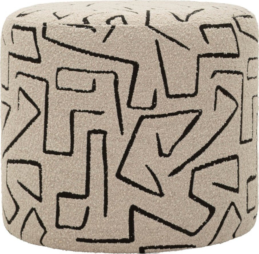 Béžový taburet z textilie bouclé Nairobi – Mauro Ferretti Mauro Ferretti