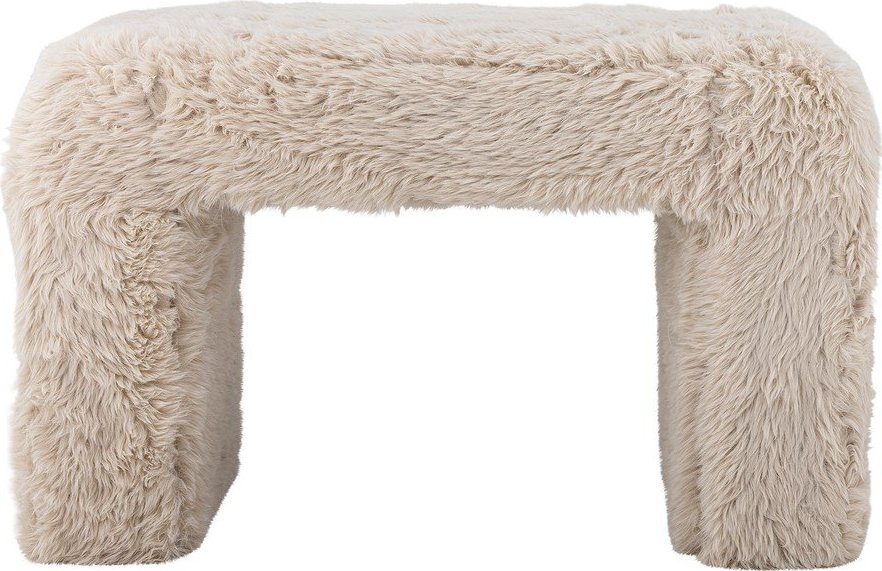 Béžový taburet z umělé kožešiny Bobbie – Bloomingville Bloomingville