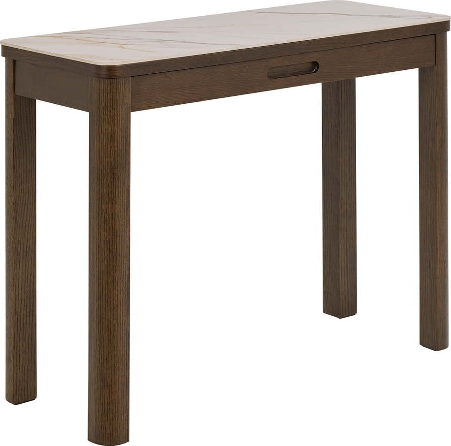 Béžový/tmavě hnědý konzolový stolek s keramickou deskou 40x100 cm Southampton – Actona Actona