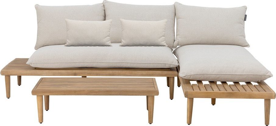 Béžový zahradní lounge set z masivu akácie pro 3 Cesano – Bloomingville Bloomingville