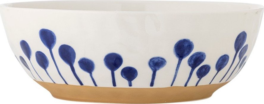 Bílá/modrá keramická mísa ø 28 cm Linora – Bloomingville Bloomingville