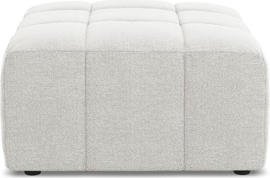 Bílá podnožka z textilie bouclé Aloha – Makamii Makamii