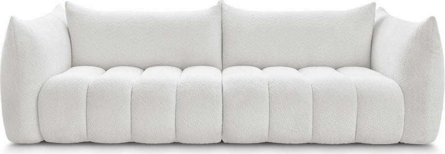 Bílá pohovka z textilie bouclé 286 cm Azra – Bobochic Paris Bobochic Paris