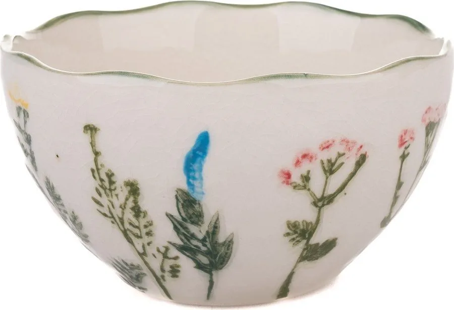 Bílá porcelánová miska Flower Garden – Dakls