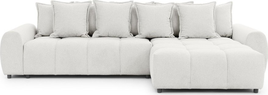 Bílá rohová pohovka (pravý roh/s lenoškou) Albane – Ropez Ropez