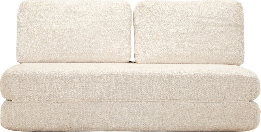 Bílá rozkládací pohovka z textilie bouclé 150 cm Faster – Mauro Ferretti Mauro Ferretti