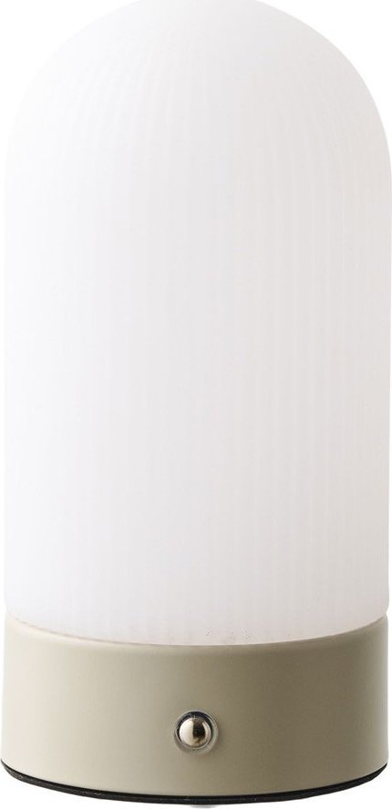 Bílá/taupe kovová stolní lampa s plastovým stínidlem (výška 18 cm) Ashford – House Nordic House Nordic