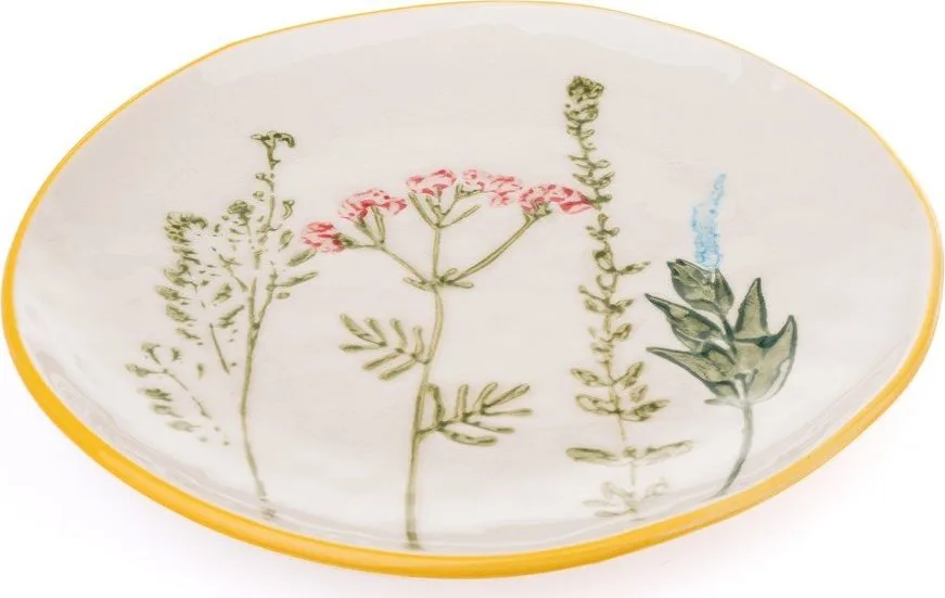 Bílý dezertní porcelánový talíř ø 21 cm Flower Garden – Dakls