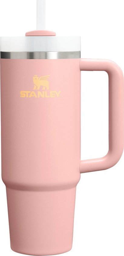 Broskvová termoska s brčkem z nerezové oceli 890 ml Quencher H2.O FlowState™ Tumbler Peach Rose – Stanley Stanley