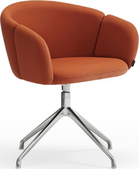 Čalouněné jídelní křeslo s područkami v terakotové barvě Add – Teulat Teulat