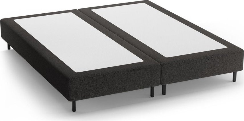 Černá čalouněná dvoulůžková postel bez čela 180x200 cm Whale – Micadoni Micadoni