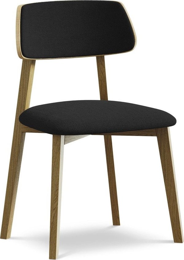 Černá jídelní židle z masivního dřeva Niu – Makamii Makamii