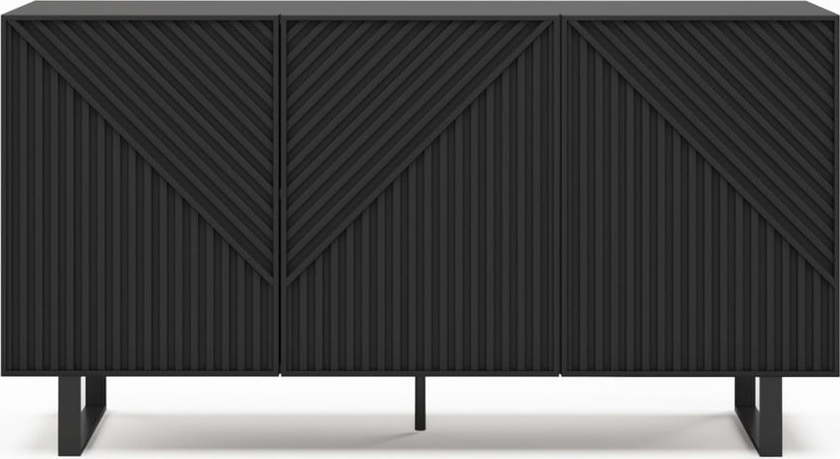 Černá komoda 151x80x35 cm Peta – Marckeric Marckeric